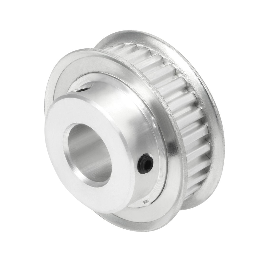 uxcell Aluminum XL 30 Teeth 17mm Bore Timing Belt Idler Pulley Flange Synchronous Wheel for 10mm Belt 3D Printer CNC