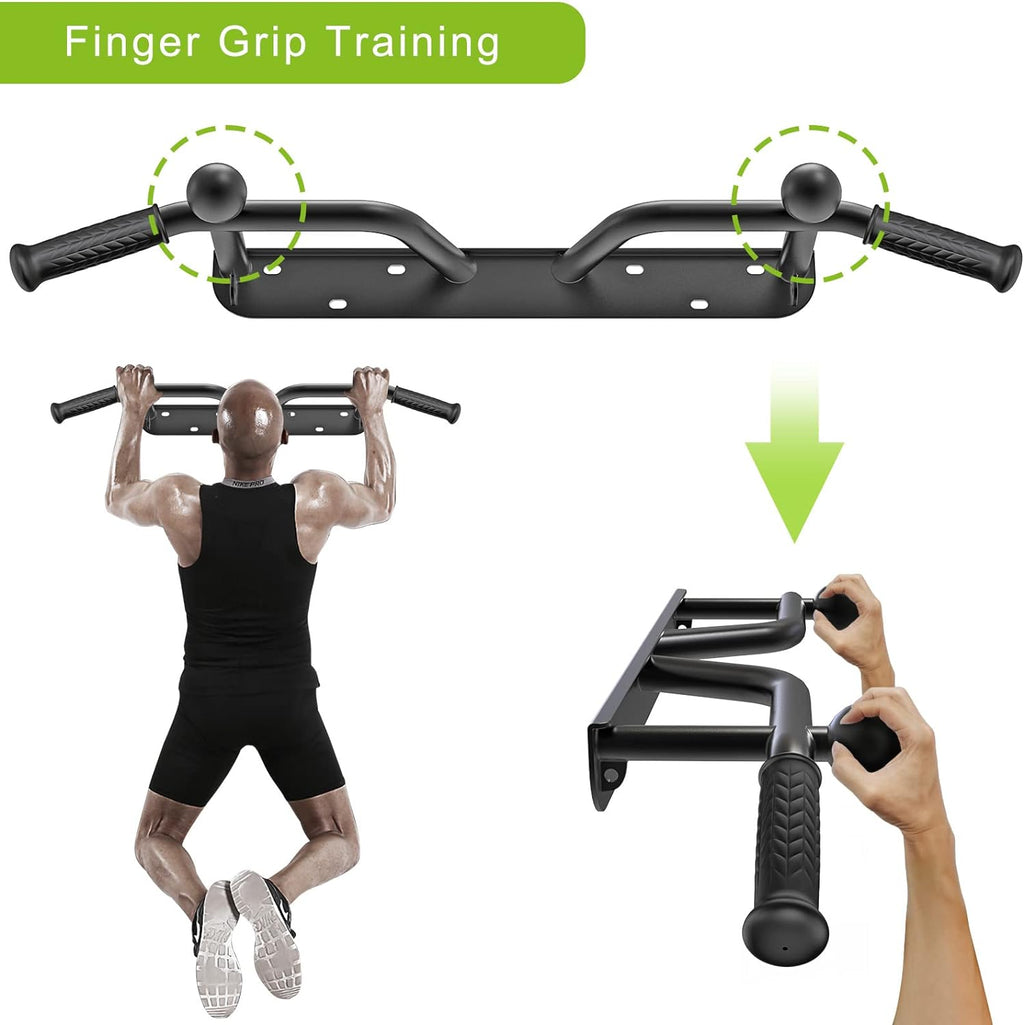 Heavy Duty Welded Pull Up Bar Wall/Joist/Ceiling Mount Chin Up Bar | Multifunctional Pull-up Bars w/Resistance Band