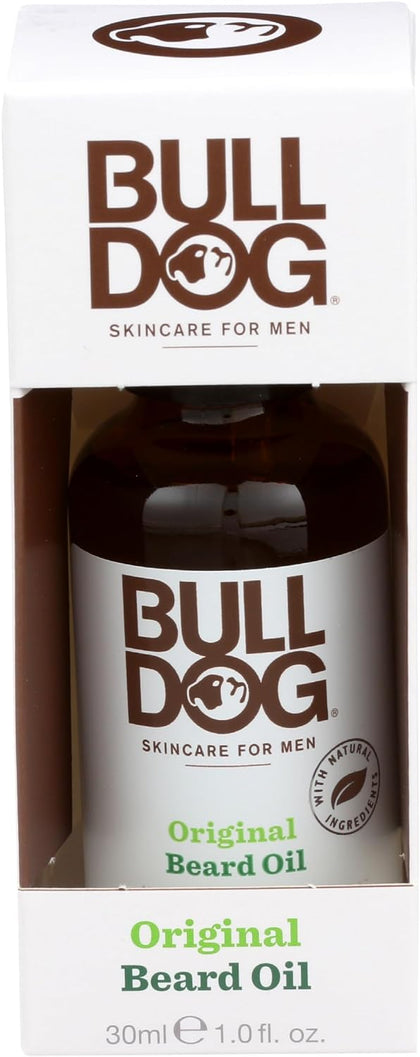 BULLDOG Grooming Original Beard Oil with Aloe Vera, Tames & Conditions Beards, 1 FL OZ