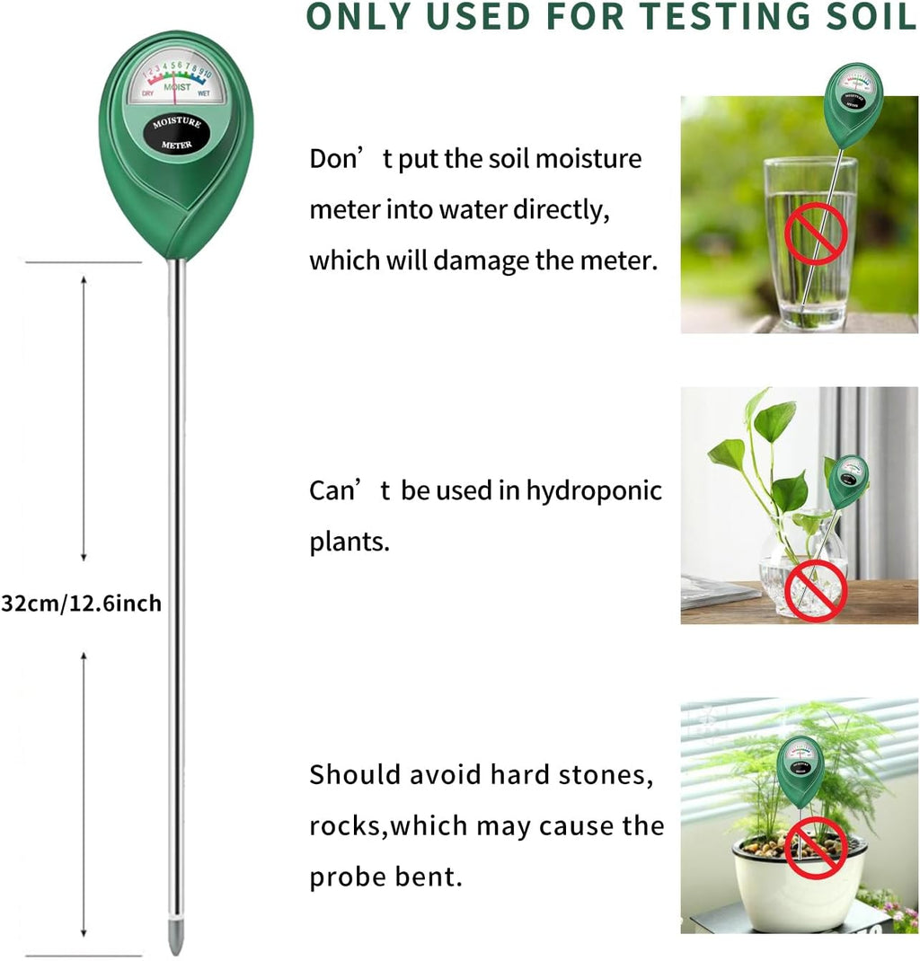 Soil Moisture Meter, Long Probe Soil Moisture Monitor for House Plants, Soil Hygrometer Moisture Sensor for Indoor &