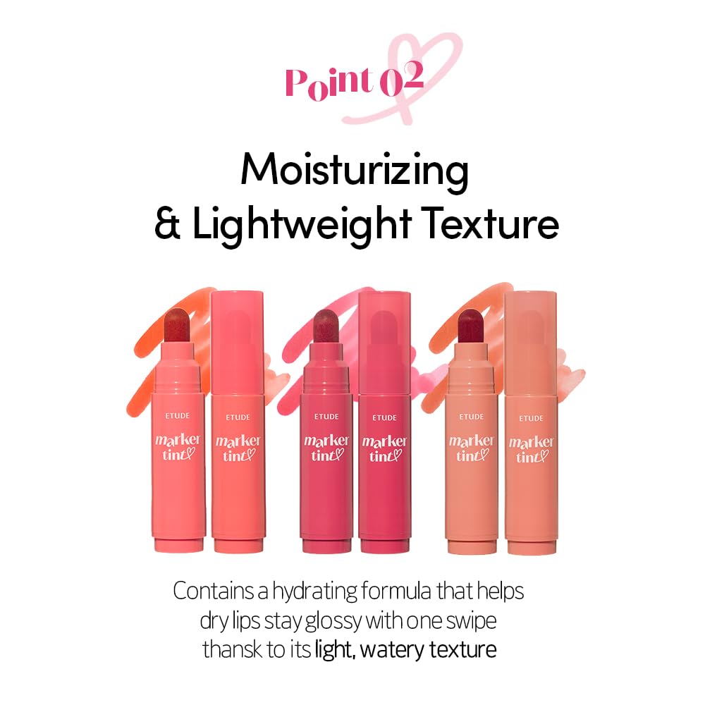 Dear Darling Marker Tint, #1 Raspberry Pop, Long-Lasting Lip Stain