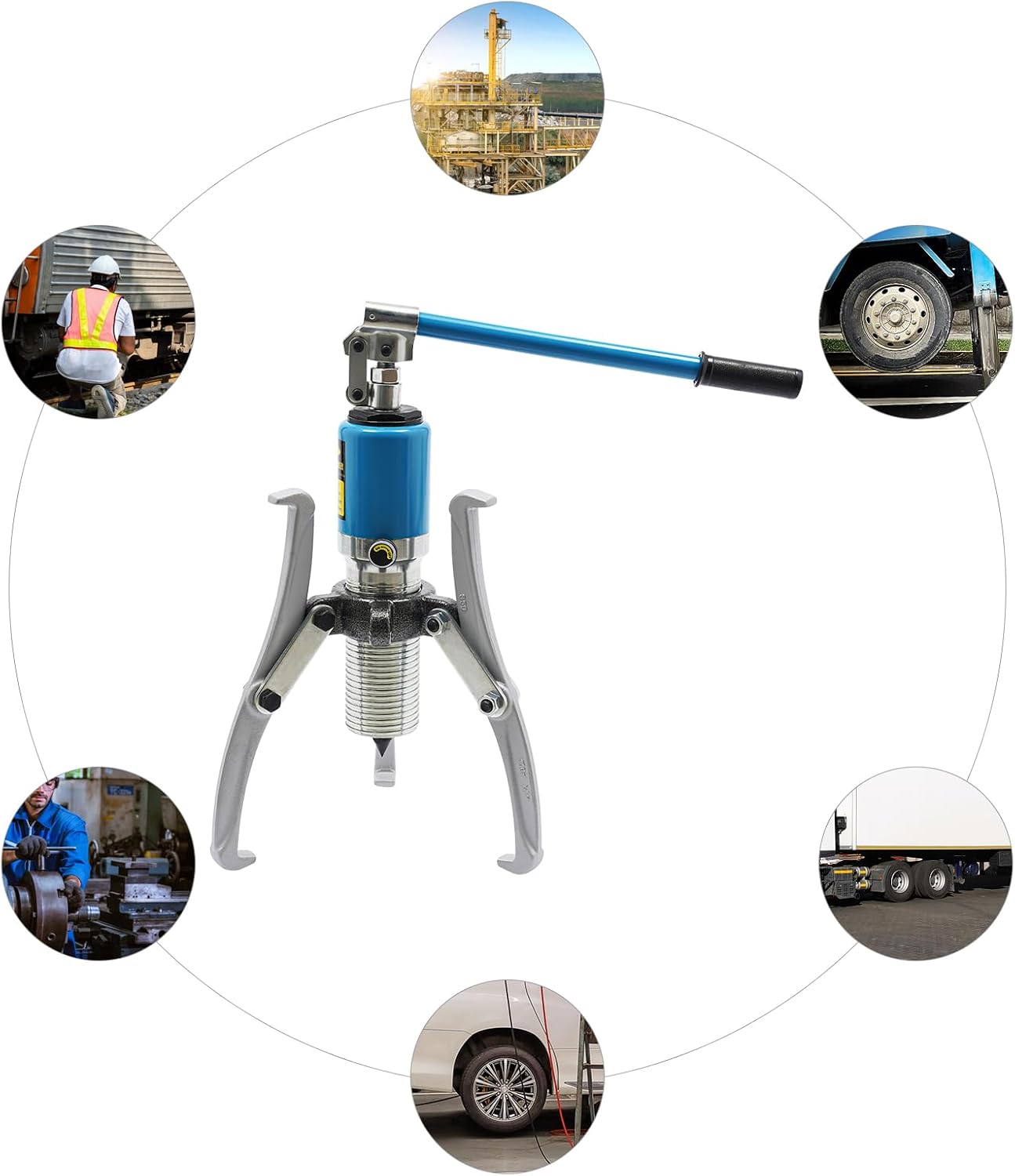 YL-20 Hydraulic Gear Puller Set,20 Ton Capacity Wheel Bearing Puller Kit,2 & 3 Jaws Pulling Separator for Wheel Hubs