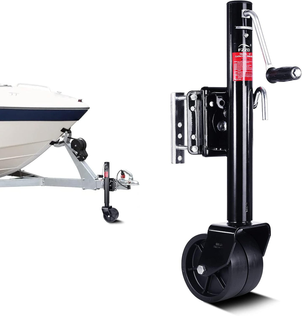 2000lbs Trailer Jack with Wheel, Heavy Duty Swivel Boat Jack