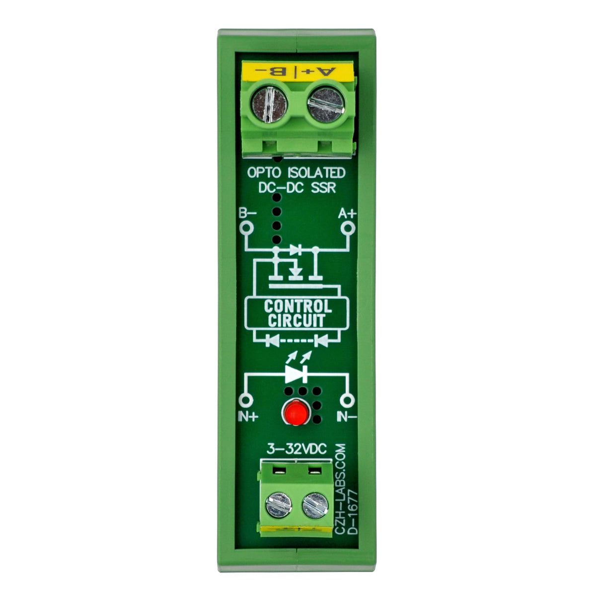 DC-DC 25Amp 60V Isolated SSR Module, DIN Rail Mount Solid State Relay