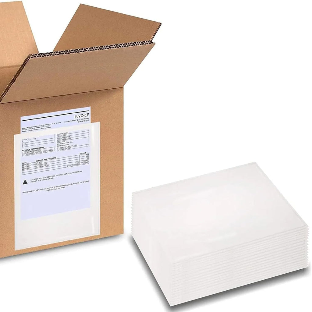 4.5" x 5.5" Clear Packing List Back Side Loading Plain Face Envelopes Pouches (1000 Pcs) Self-Adhesive Packing List
