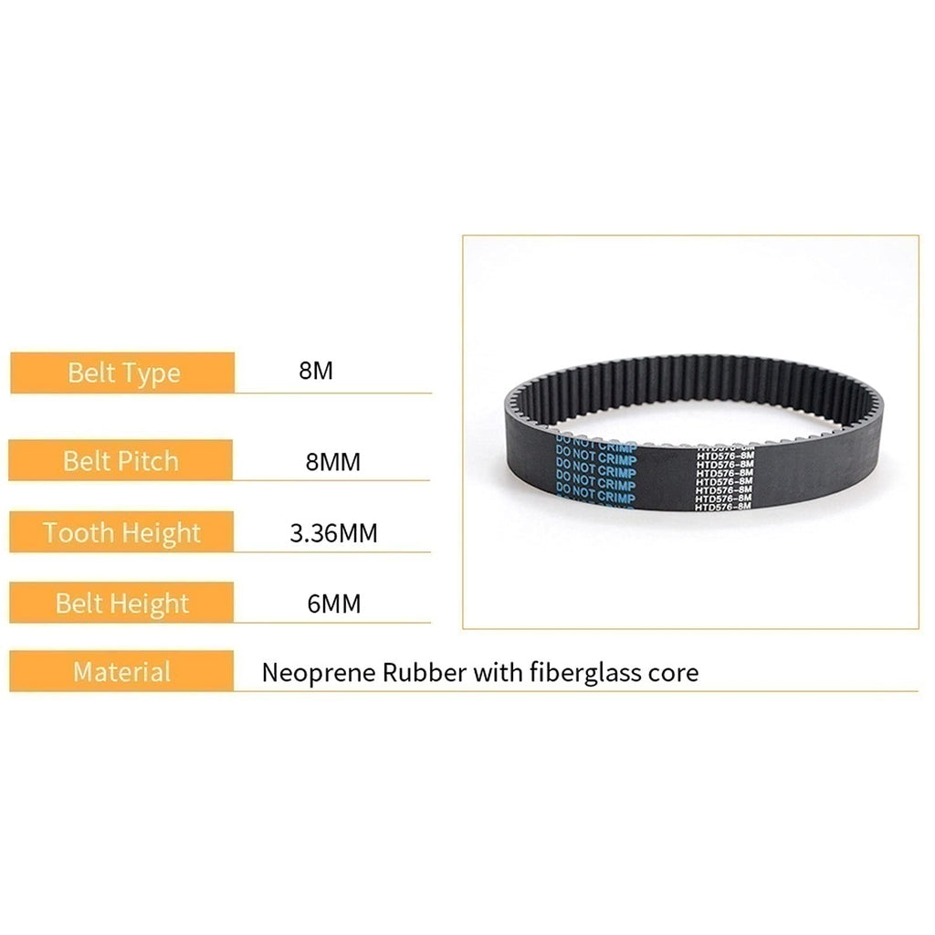 Xuulan Xianglaa-Timing Belt HTD Rubber Belt 480-8M-40mm, Width 18/20/25/30/35mm, Length 480, Pitch 8mm, HTD8M Timing Belts, Teeth 60 (Length : 480-8M, Width : Width 16mm)