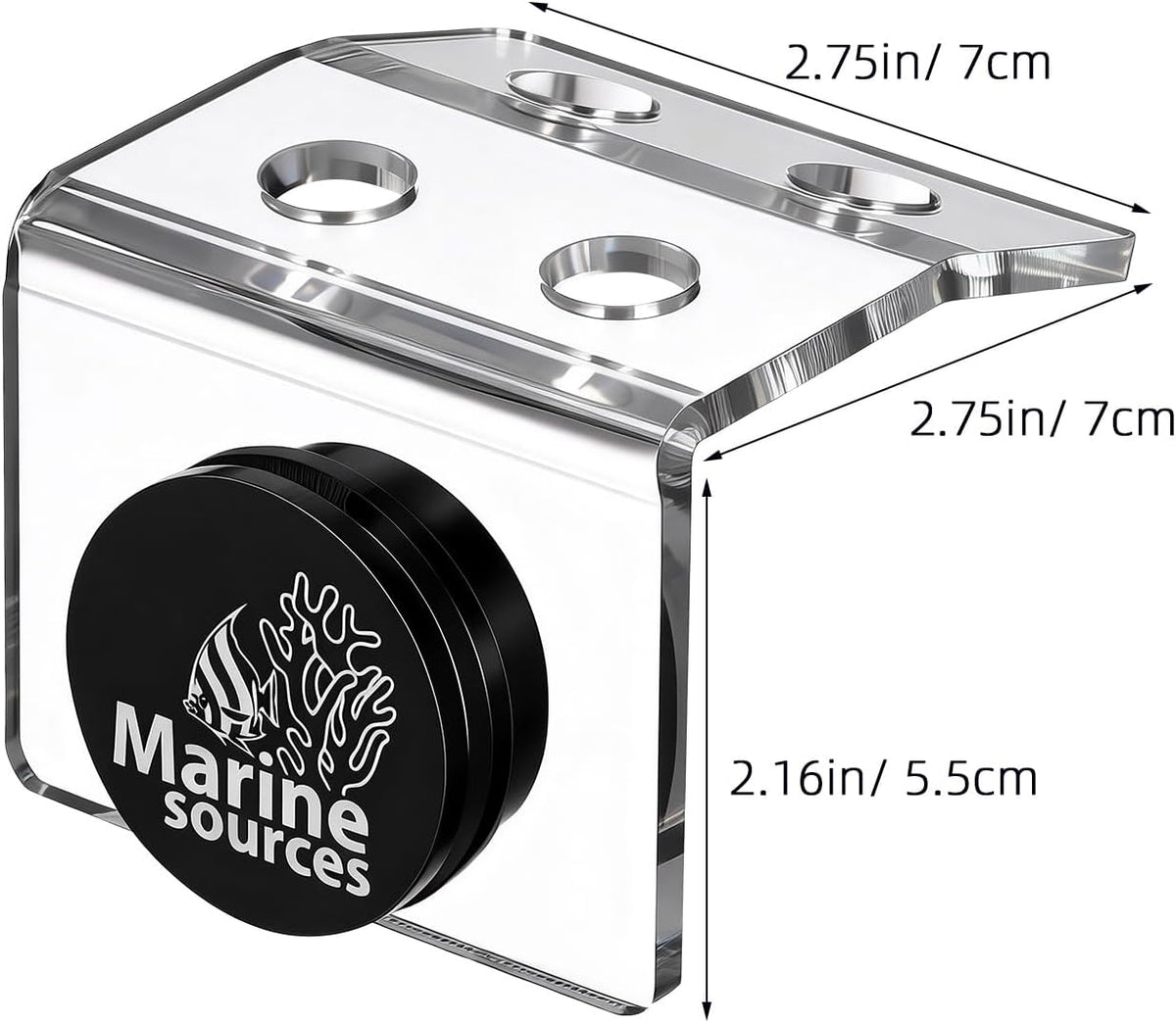 Magnetic Coral Frag Holder, 4 Holes Aquarium Coral Frag Rack