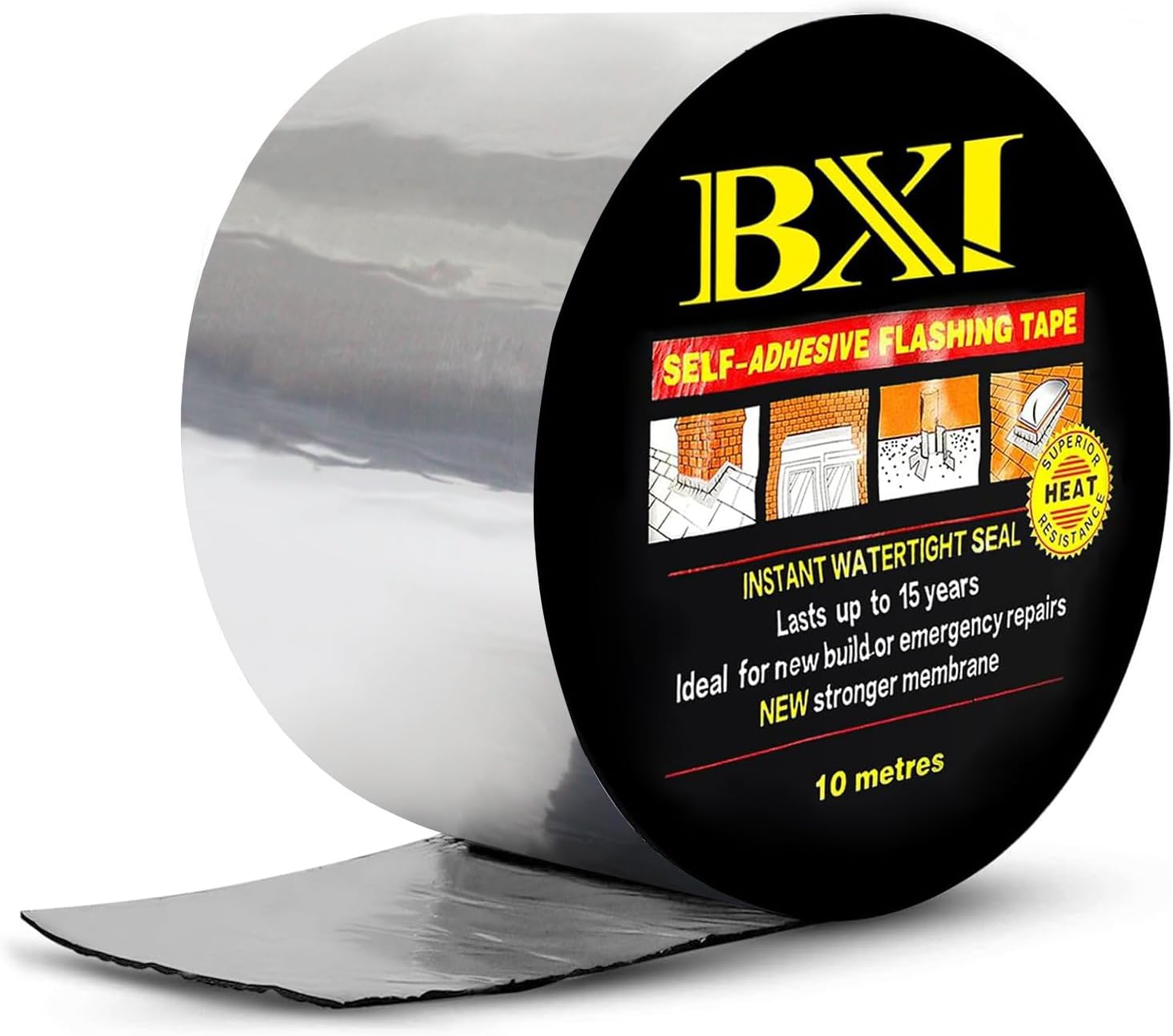 Flashing Roll Tape Membrane, 4 inches X 32 Feet Thick Waterproof Patch Seal Tape, Self-Adhesive SBS Modified
