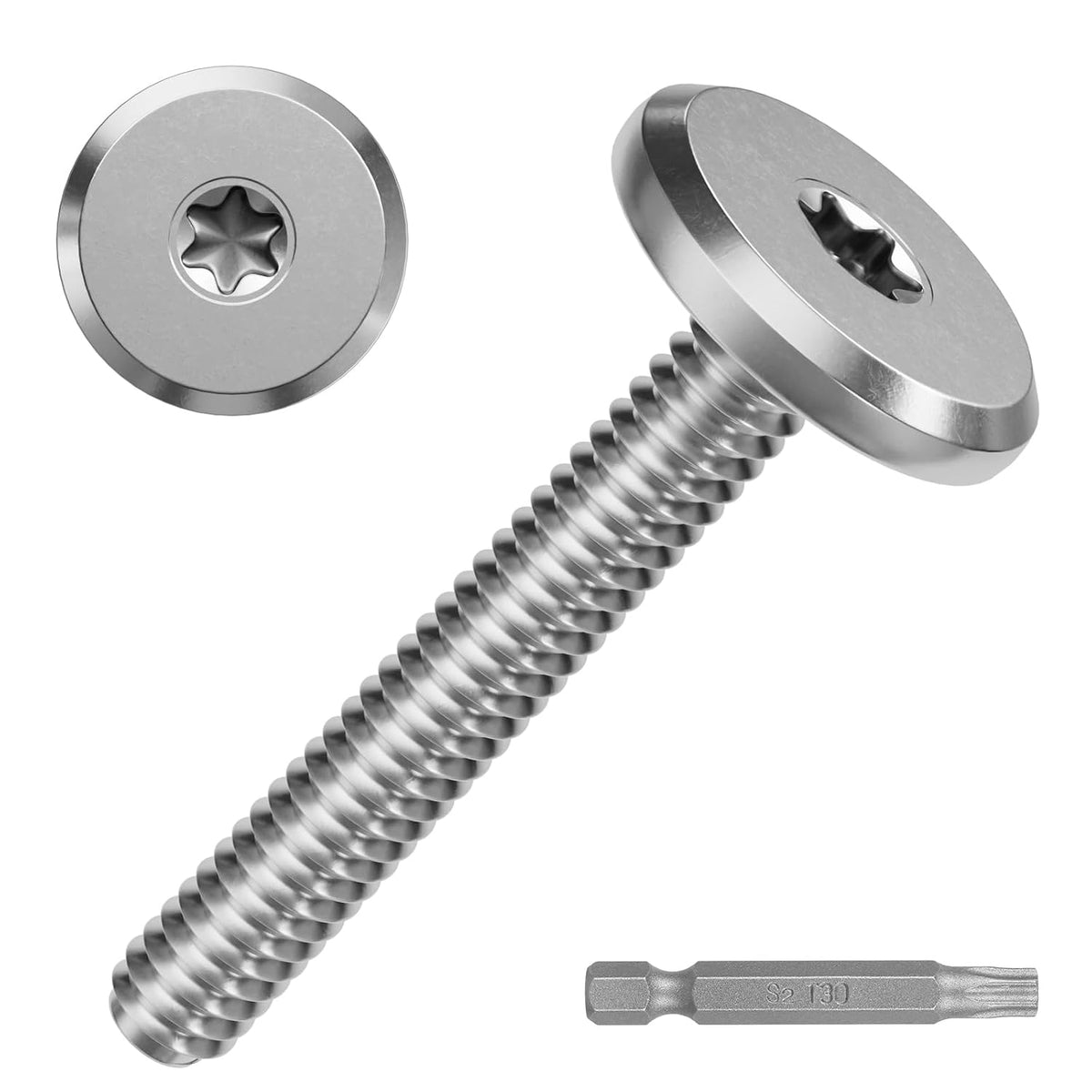Combo Sidewalk Screws Bolts 1/4" X 2" 100-Pack Hurricane Shutter Hardware