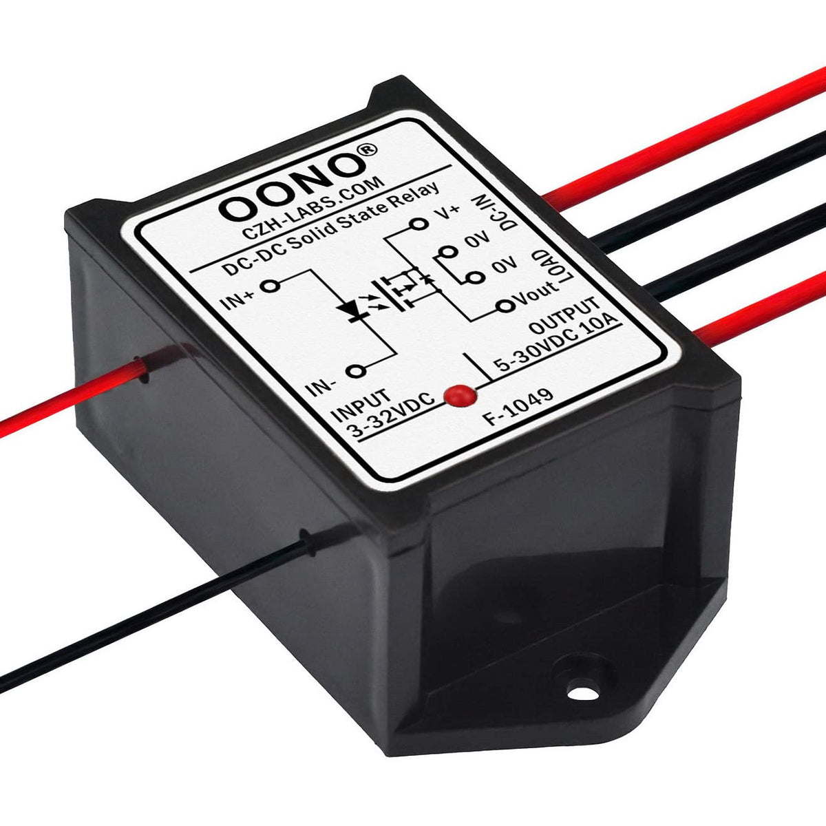 Wired DC-DC 10Amp Isolated Solid State Relay Module, SSR in 3-32VDC Out 5-30VDC, for Raspberry-Pi Arduino ESP32 PLC MCU DSP