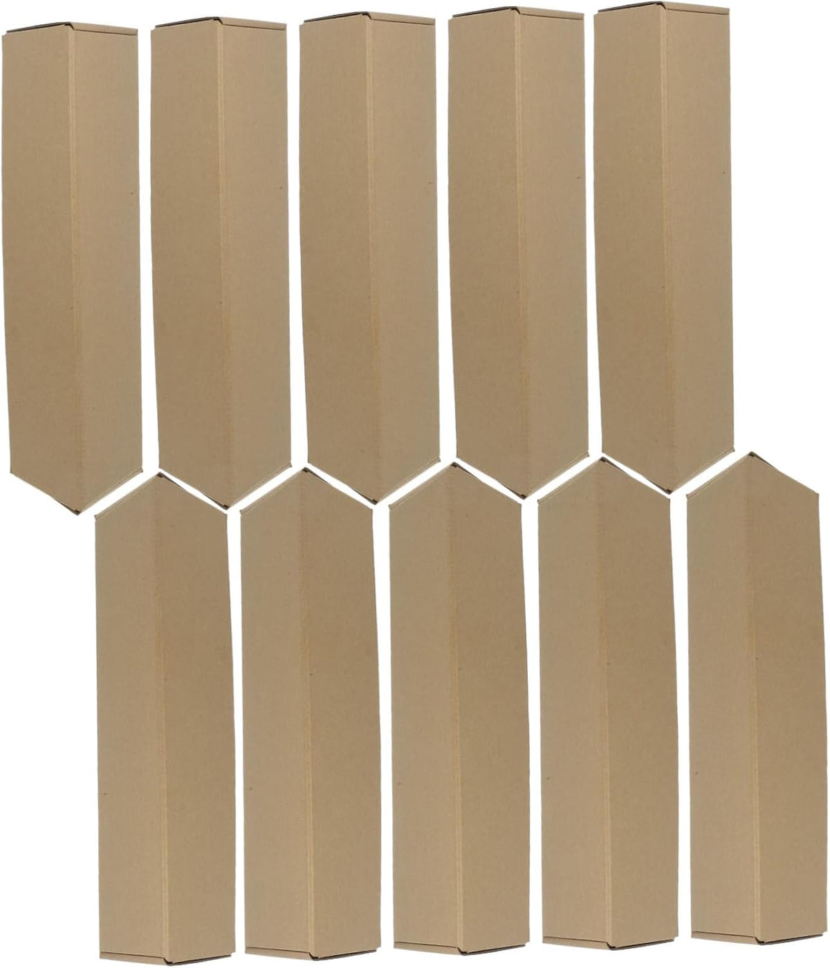 10pcs Triangle Kraft Paper Mailing Tubes for Documents Storage