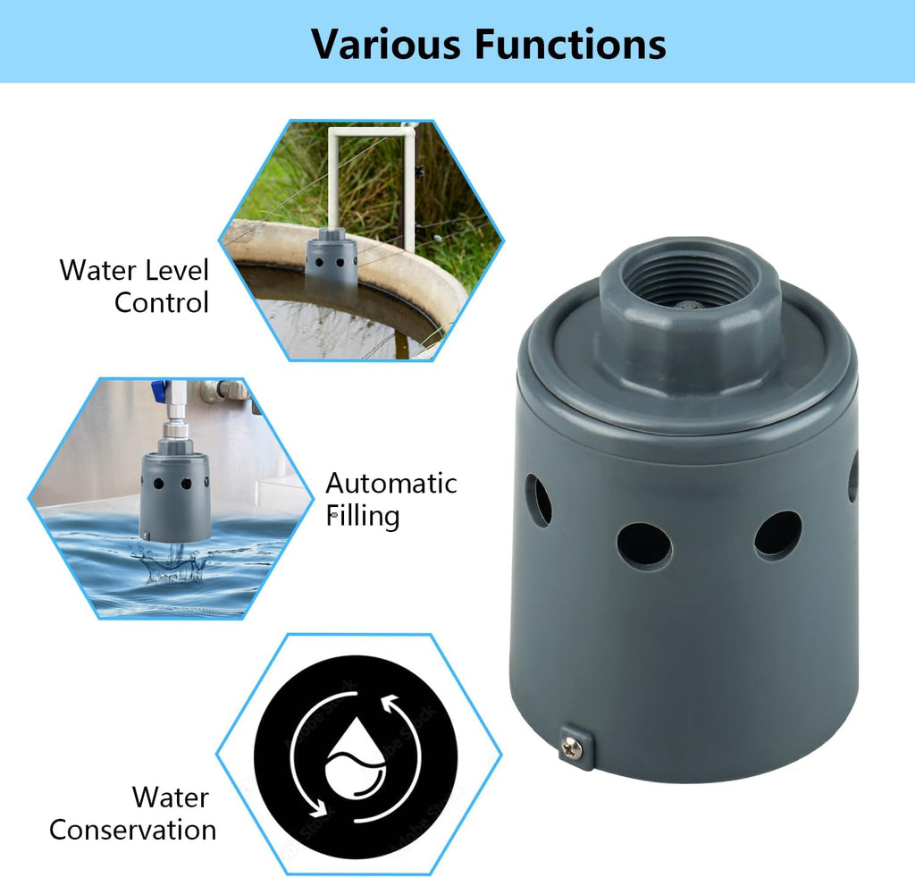 1-Inch Stock Tank Float Valve, Automatic Water Level Control | Replace OME 718H Water Trough Float Valve, Cattle