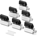GASHER 6PCS 1/4"NPT(F x M) Nickel Plated Brass Mini Ball Valve