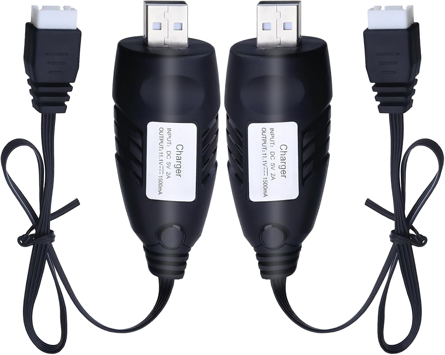 11.1V Battery Charger Airsoft - 2A 1500mAh USB Chargers with XH-4P Plug Gel Blaster 3S Lipo Battery 11.1 Volt Li-ion