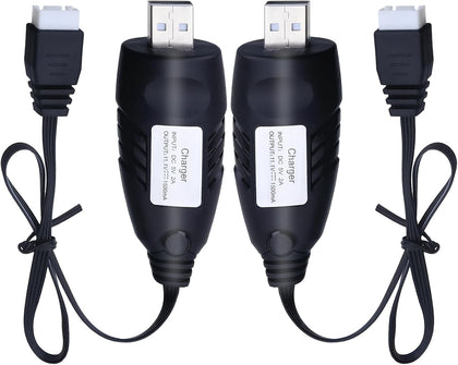 11.1V Battery Charger Airsoft - 2A 1500mAh USB Chargers with XH-4P Plug Gel Blaster 3S Lipo Battery 11.1 Volt Li-ion