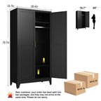 Armoire Wardrobe Closet,Bedroom Clothing Storage Cabinet Black19.7D