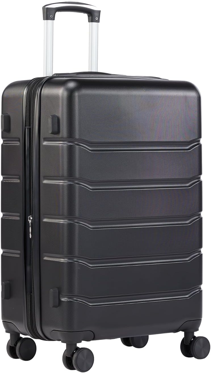 Carry on Luggage, Hard Shell ABS Suitcase with Double Spinner Wheels, Lightweight Expandable Rolling Suit Case with