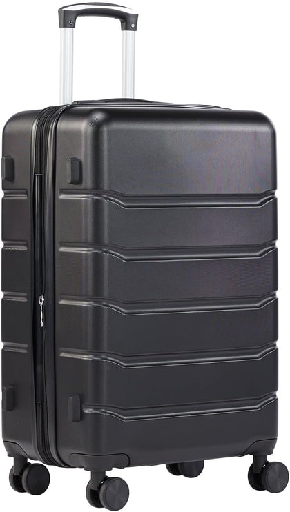 Carry on Luggage, Hard Shell ABS Suitcase with Double Spinner Wheels, Lightweight Expandable Rolling Suit Case with