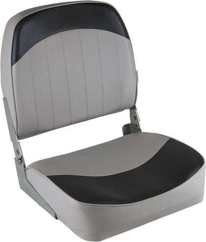 8WD734PLS-664 Standard Low Back Boat Seat, Grey/Charcoal