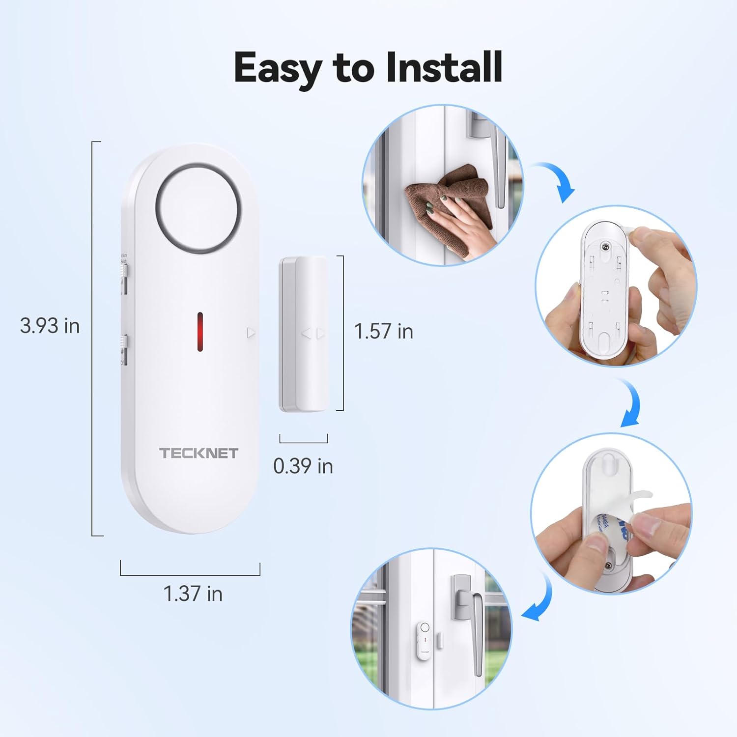 Door Alarms for Kids Safety, Window Alarm Pool Alarms Door Alarm for Home Security, 2-in-1 Alarm & Chime, 3-Level