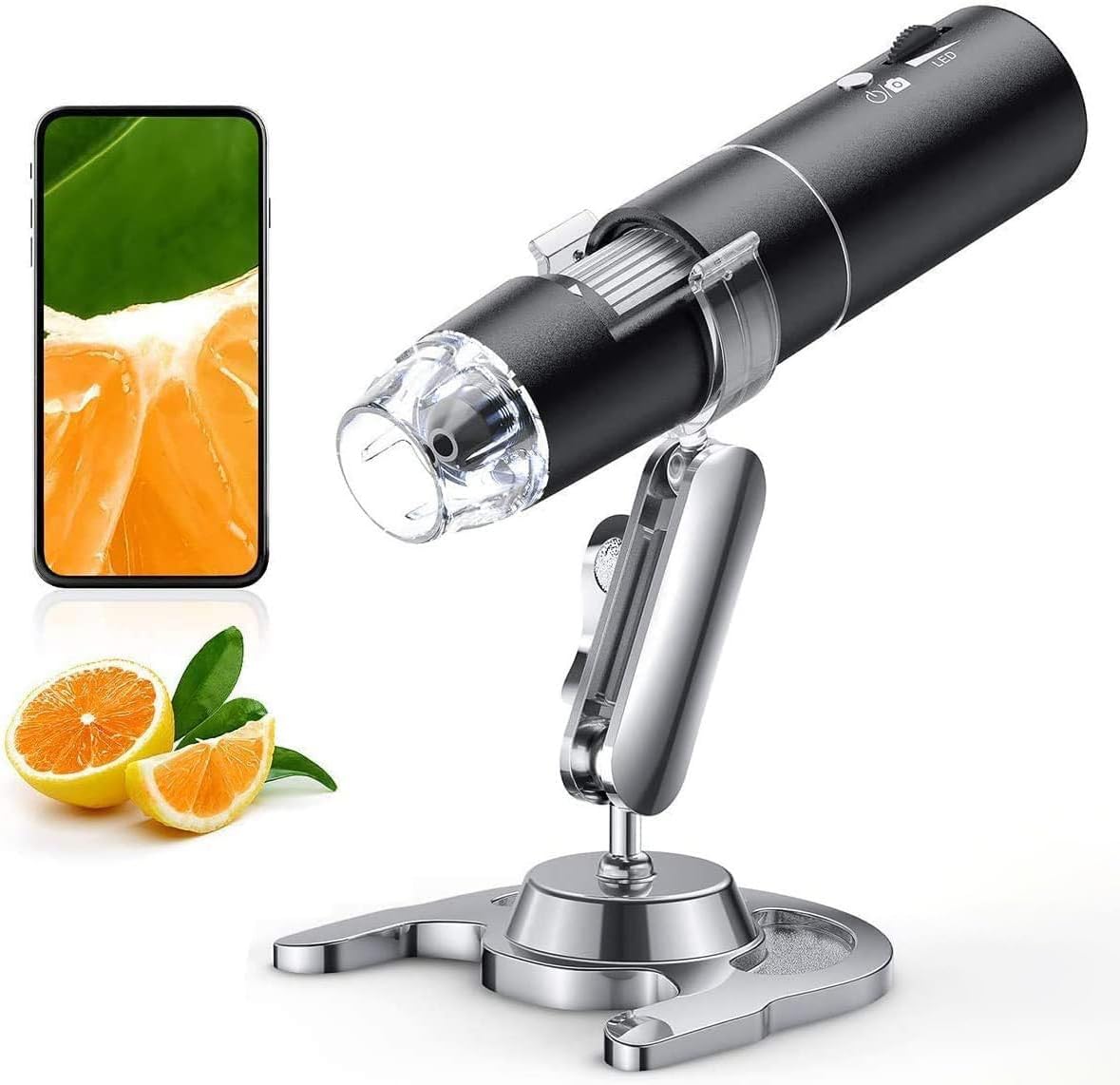 Wireless Digital Microscope, Skybasic 50X-1000X Magnification WiFi Portable Handheld Microscopes with Adjustable