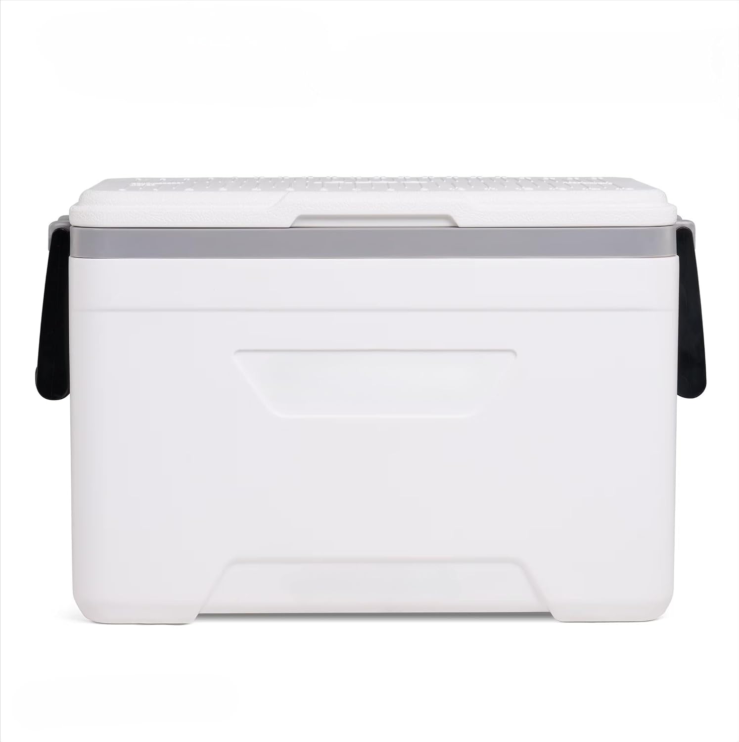 25 QT Hard Sided Cooler White, UV Resistant Ice Chest with Fish Ruler, Swing Handles for Fishing Boat Trip
