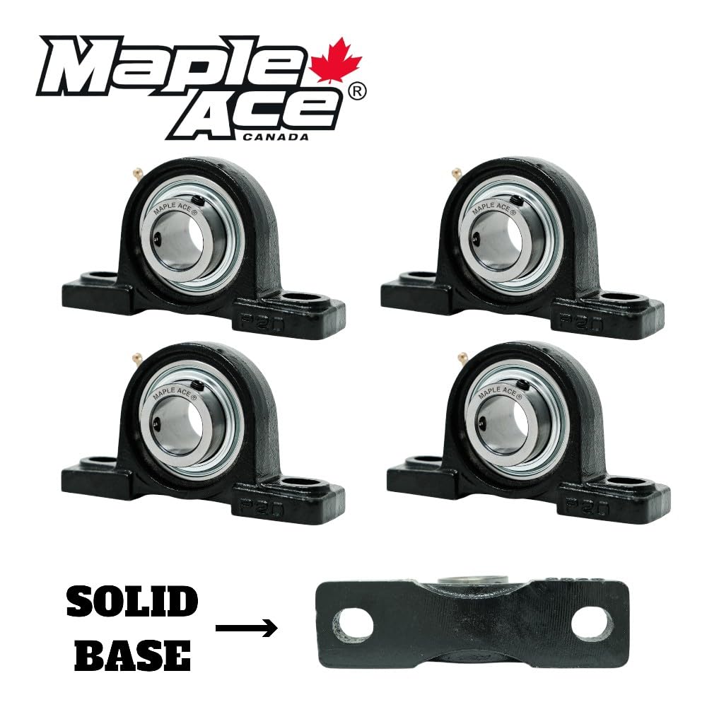 MAPLE ACE UCP205-14 Pillow Block Bearing 7/8” Bore Self-Aligning (Qty 4)