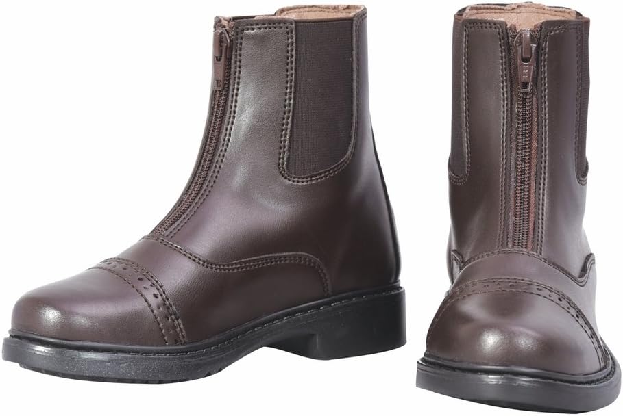 Children’s Starter Front Zip Paddock Boots | Durable, Easy to Clean Water-Resistant Horse Riding Boots for Kids
