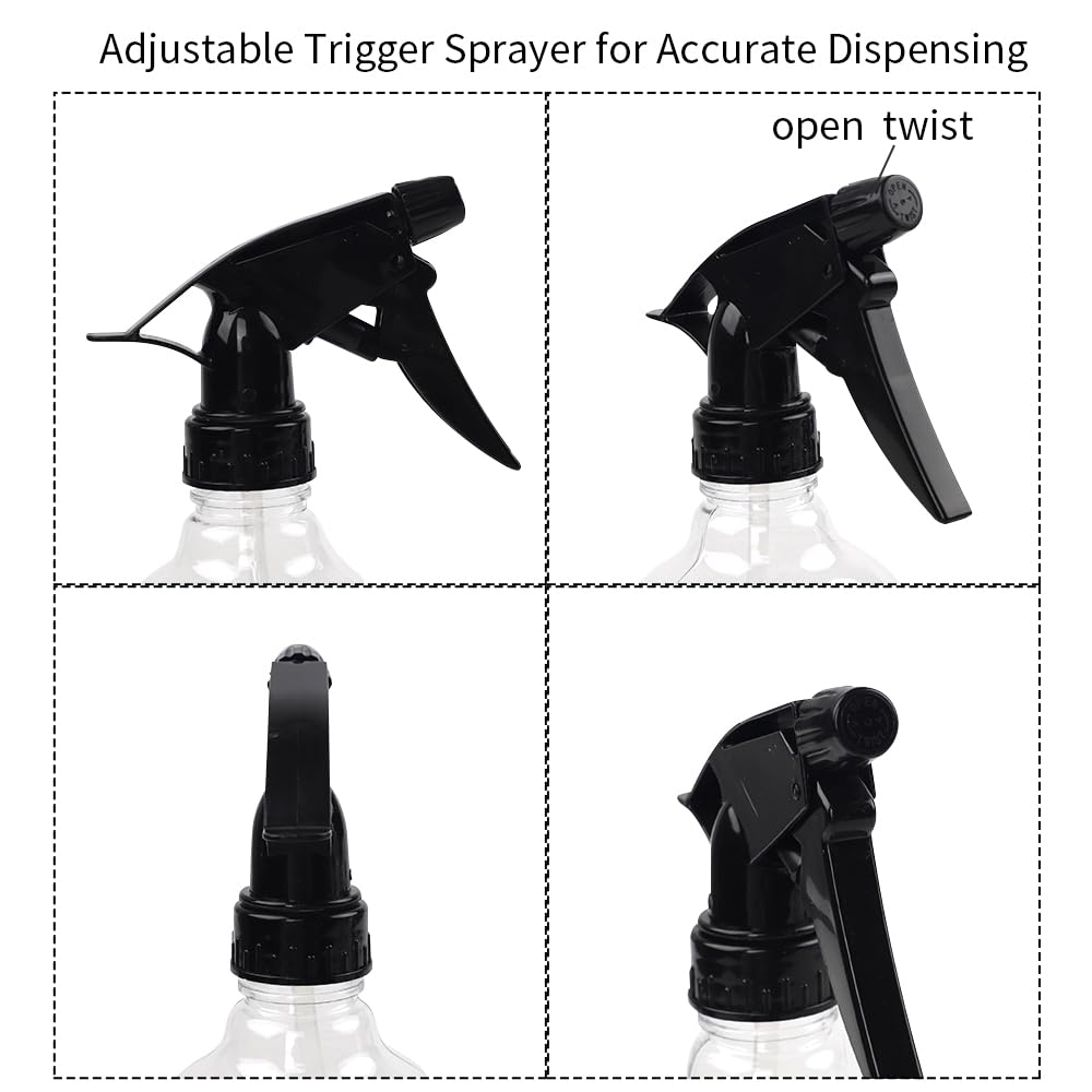 Spray Bottles 7pcs 8oz Empty Plastic Spray Bottle with Adjustable Nozzle for Hair and Cleaning Solutions Includes