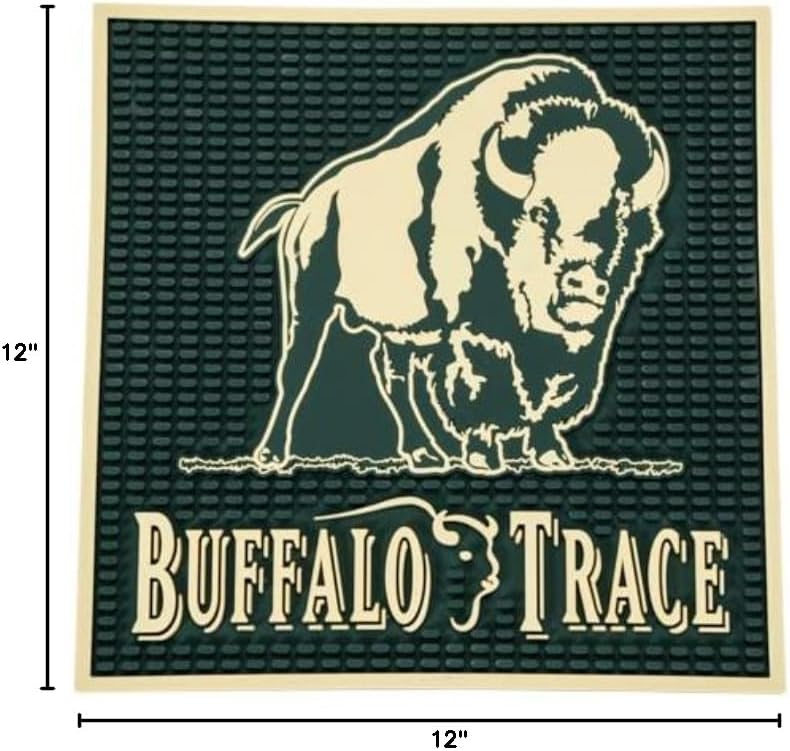 Bar Mat, 12 x 12 Inches, Green, Square, Rubber