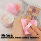 10Pcs Triangle Powder Puff Face Makeup,Setting,Black&Pink