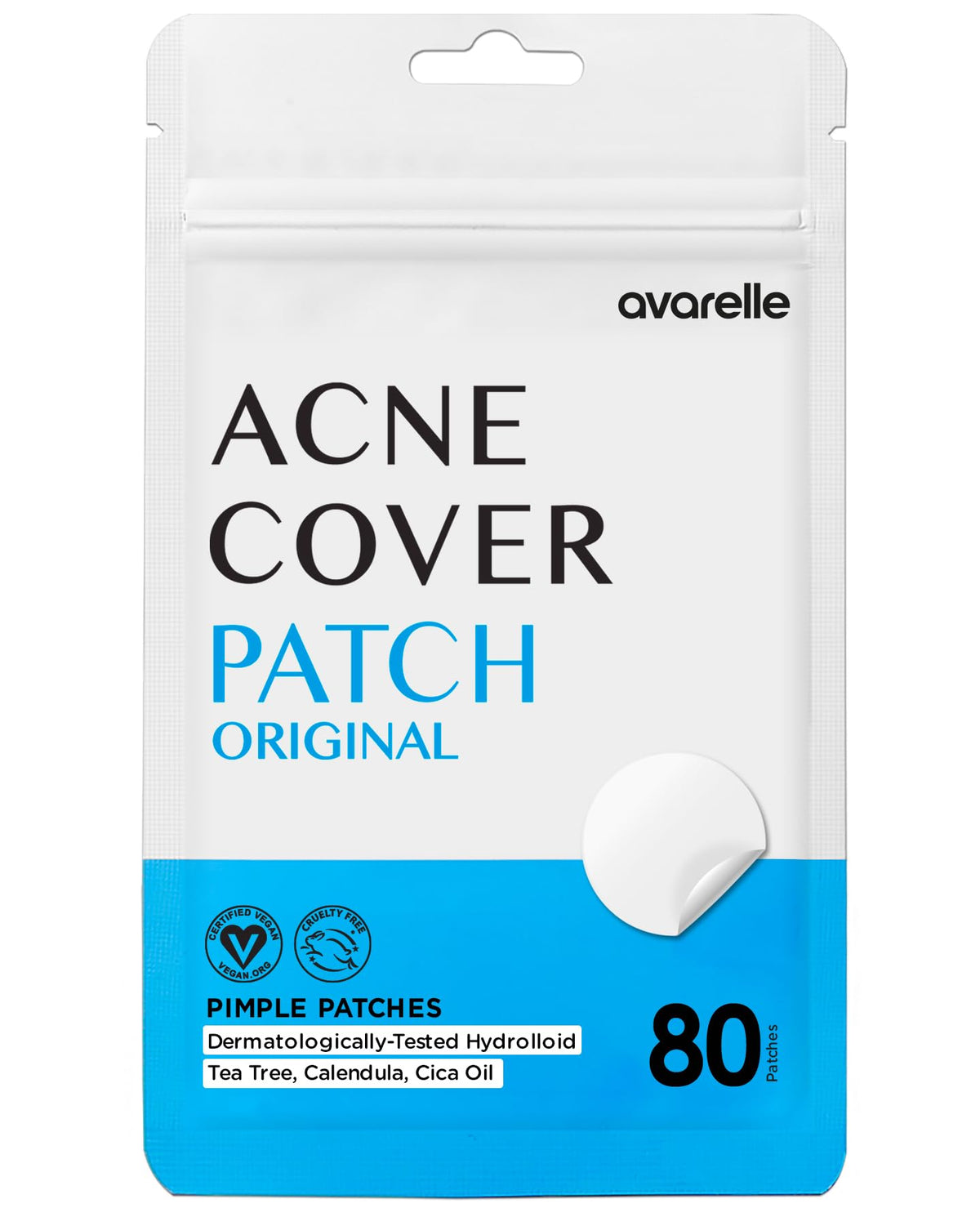 Original Hydrocolloid Acne Pimple Patches for face (80 Count)