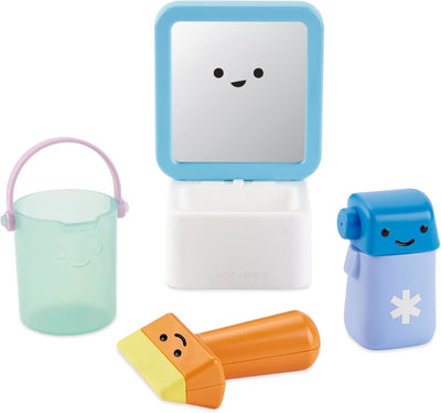 Skip Hop Baby Bath Toy Fresh & Clean Mirror Fun 4-Piece Mirror & Sink Pretend Play Set and Bathtub Sensory