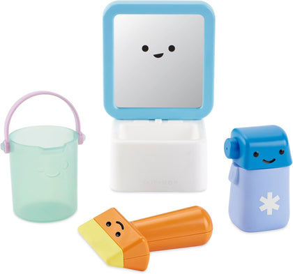 Skip Hop Baby Bath Toy Fresh & Clean Mirror Fun 4-Piece Mirror & Sink Pretend Play Set and Bathtub Sensory