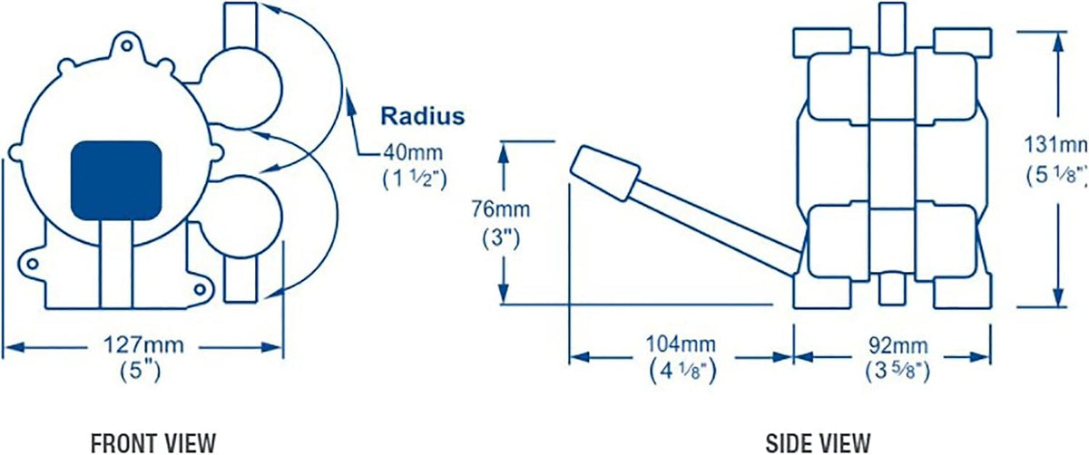 Whale Gusher Galley Mk3 Right-Lever Foot Pump, 4 GPM, GP0550