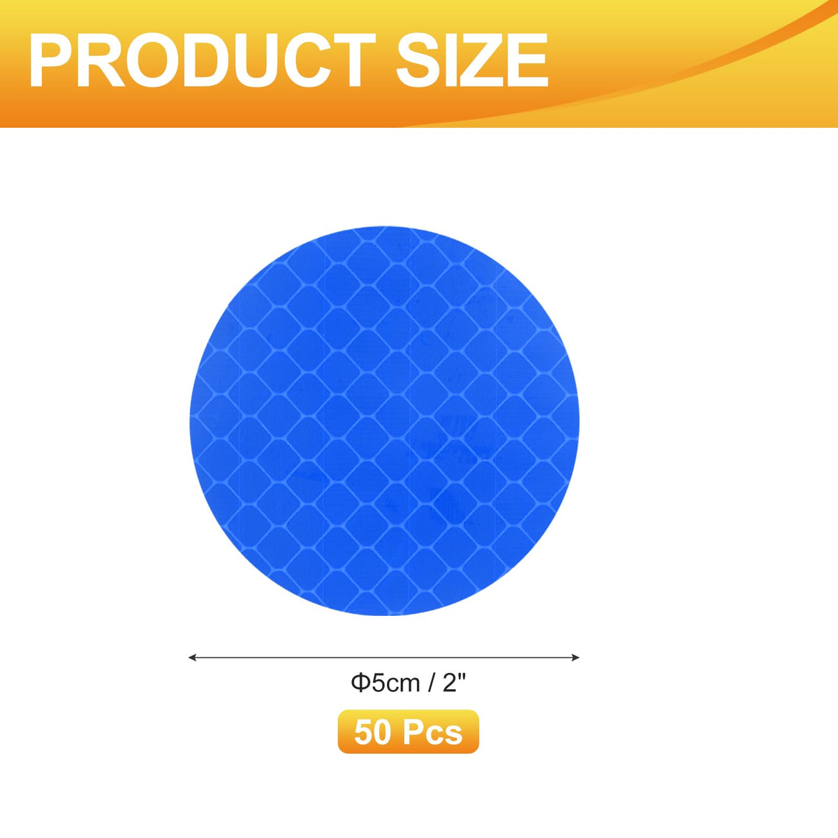 Reflective Stickers Safety Reflective Tape (Round, Blue, 50Pcs)