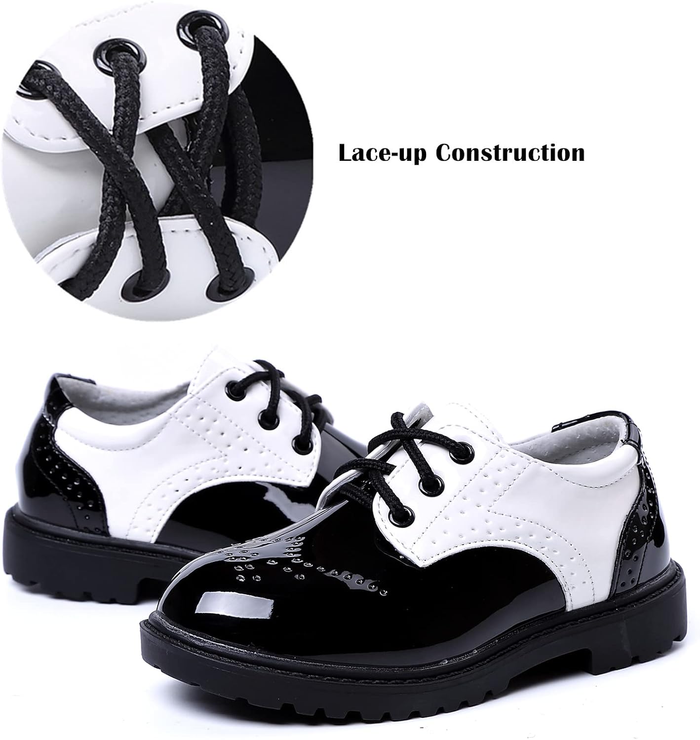 Children's Boy's Girl's Lace-Up School Uniform Shoes Comfort Oxford Dress Shoes (Toddler/Little Kid/Big Kid)