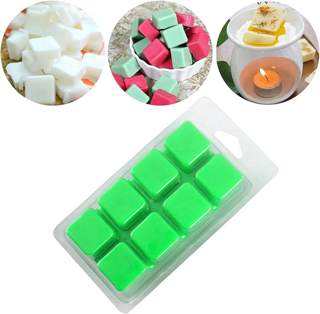 Wax Melt Containers-8 Cavity Clear Empty Plastic Wax Melt Molds-100 Packs Cubes Clamshells for Tarts Wax Melts