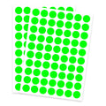 Dot Stickers - 3/4 Inch Fluorescent Green Circle Labels, 1400pcs Self-Adhesive Writable Color Coding Round Stickers