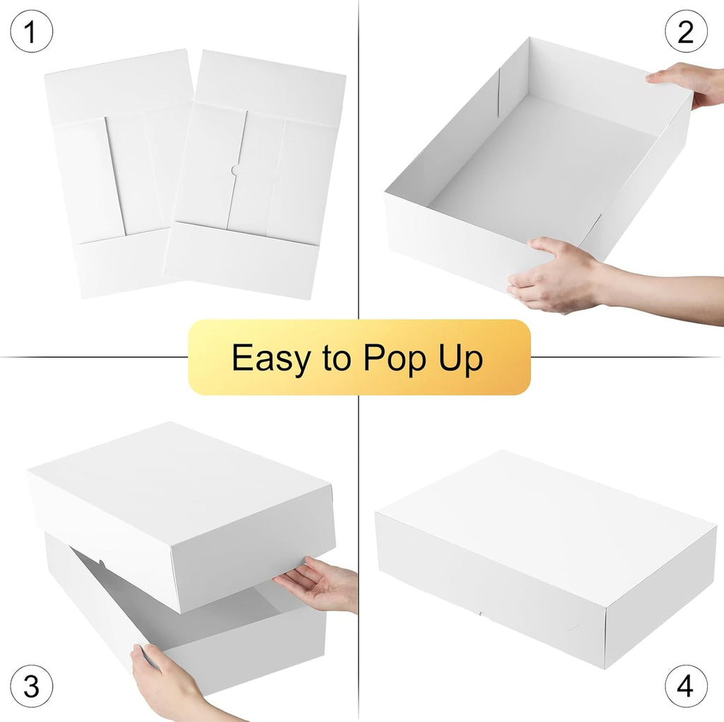 16 Pack Extra Large Gift Boxes with Lids, 17 x 11 x 4 Inches