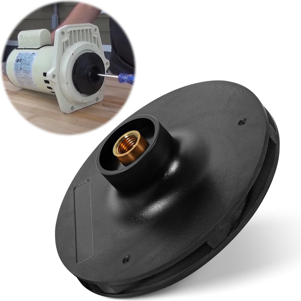 073129 Impeller Compatible with WhisperFlo 1HP 1.5 HP and 2 HP Pool and Spa Pump, Black