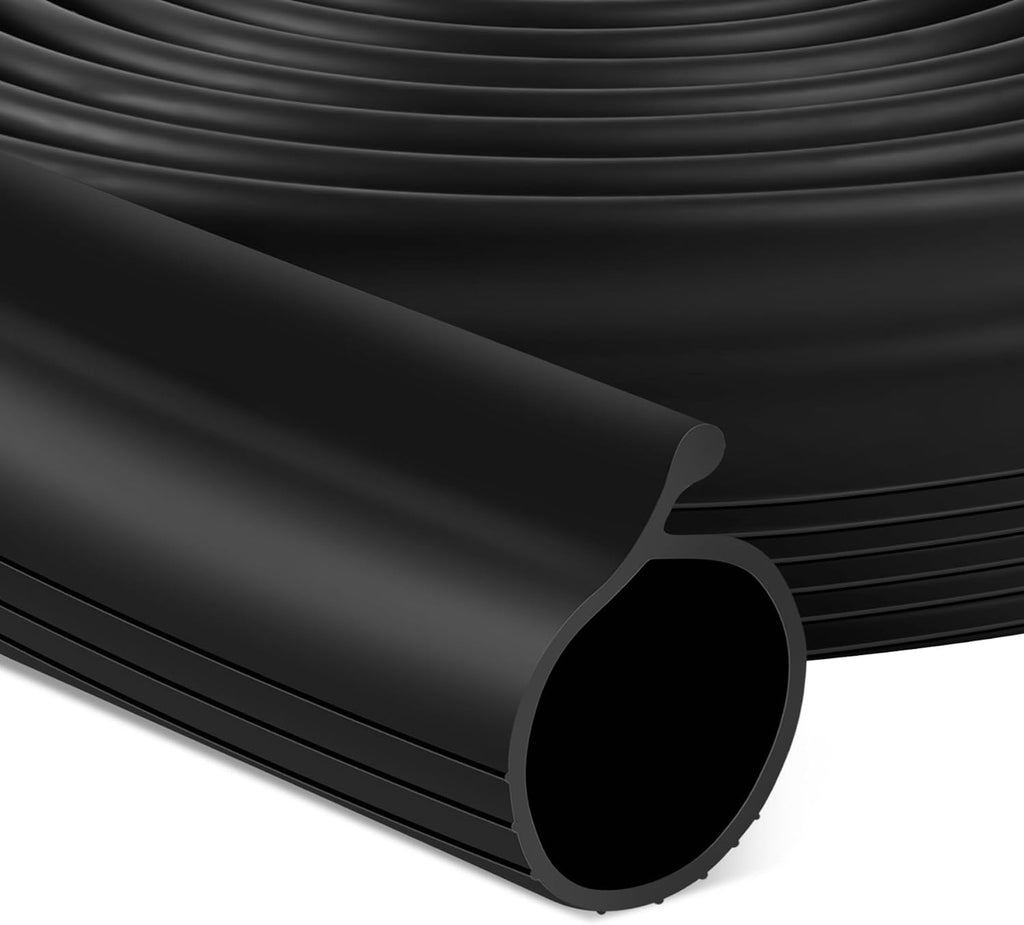 16.5FT Garage Door Bottom Seal Rubber 0.19" P Bulb Bottom Garage Weather Stripping for Single Channel, Flexible
