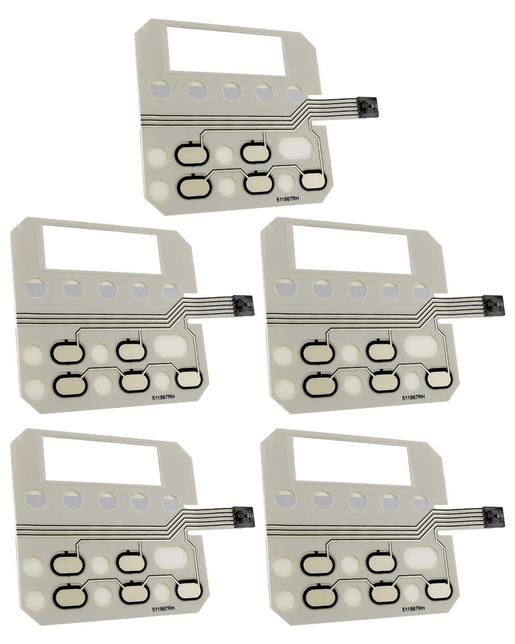 D510036P Touchpad Control Panel Fit for Speed Queen UniMac Dryer, 5Pcs