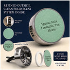 Refillable Car Vent Air Freshener Clip, Metal Magnetic Diffuser, Replaceable Solid Scent Rings