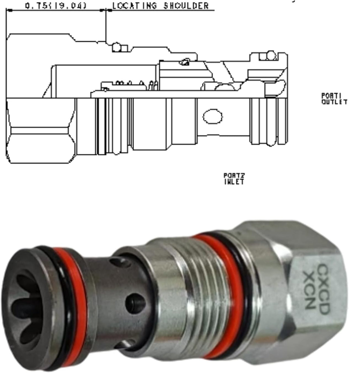 Check Valve CXCD-XCN CXCDXCN compatible with Sun Hydraulics