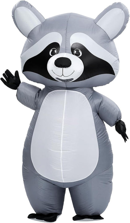 Inflatable Raccoon Costume for Adult Halloween Blow up Costumes for Men Women Funny Animals Cosplay Party