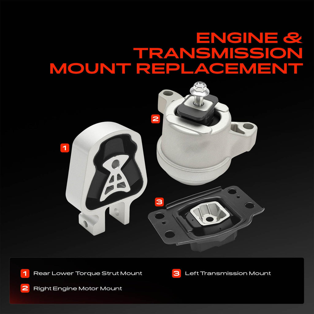 A-Premium Engine Motor and Transmission Mount Kit, with Torque Strut Mount