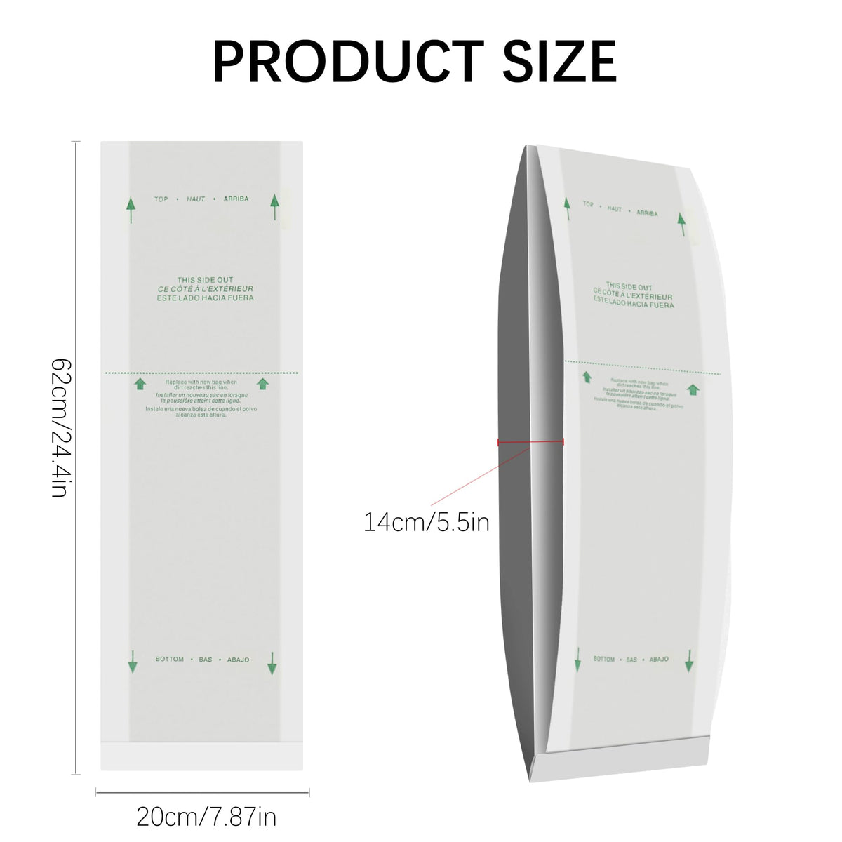 6 Pack Type A Vacuum Bags Compatible with Royal Upright Vacuum Cleaners