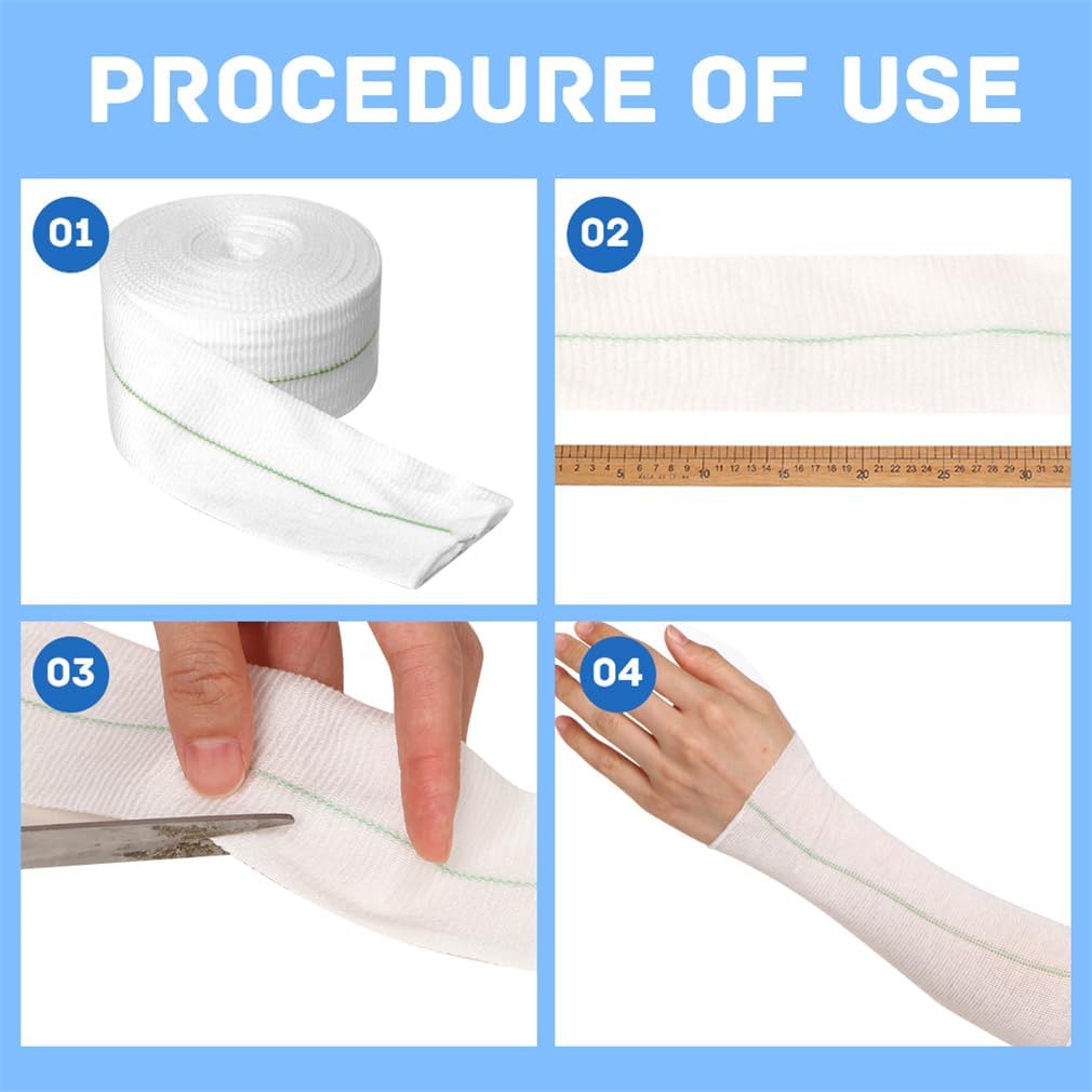 Tubular Elastic Sport Bandage 2inch x 32.8 Feet Reusable Sleeve Stretch Dressing Retainer Gauze Stockinette Tubing