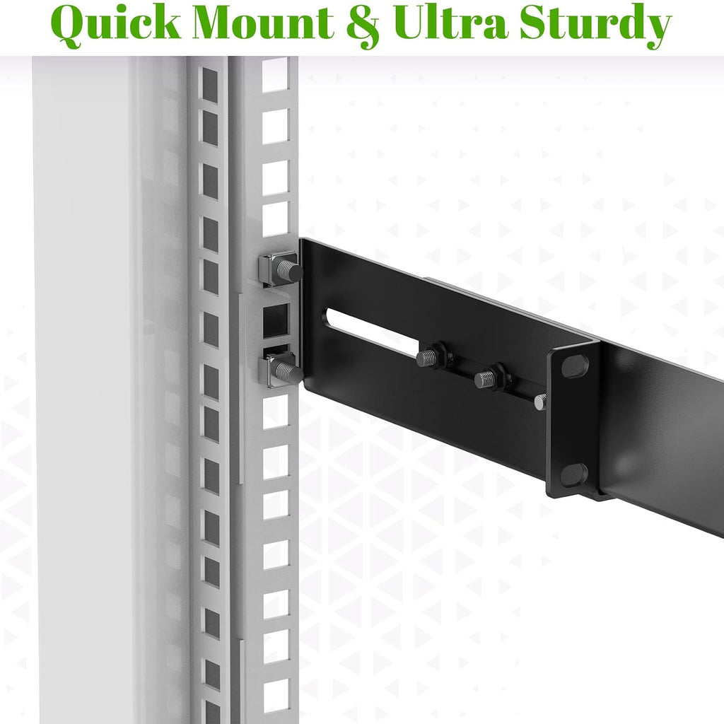 1U 19inch Server Rack Rails 15-24 inch Adjustable Depth Server Rack Rail